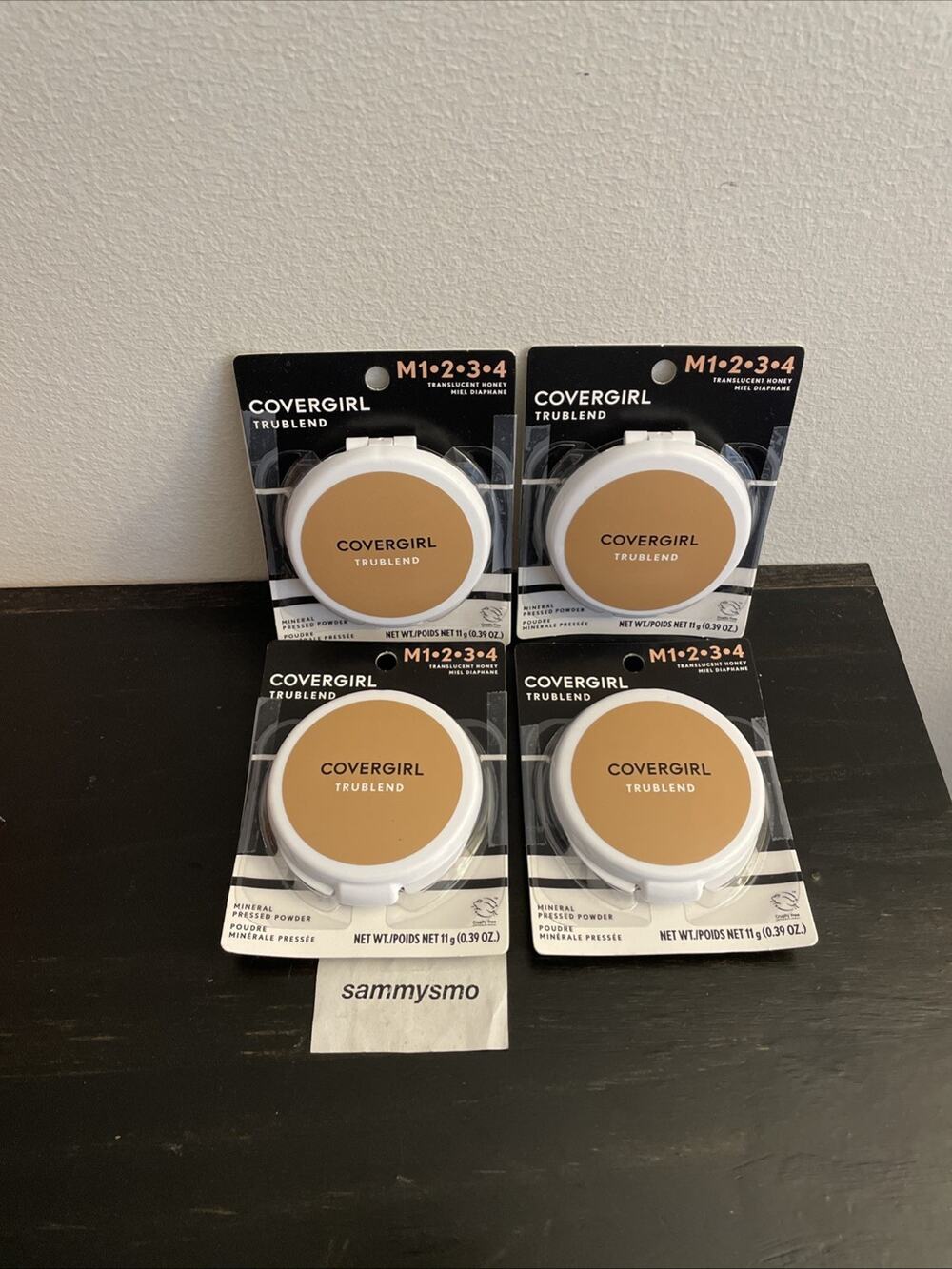 CoverGirl Trublend Mineral Pressed Powder M 1 2 3 4 Translucent Honey, x4